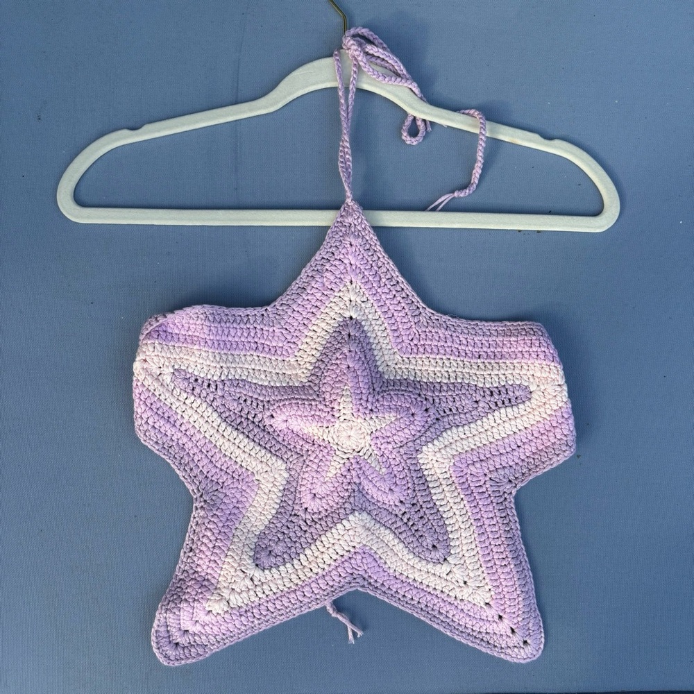 Purple Star-Shaped Crochet Kids Accessory